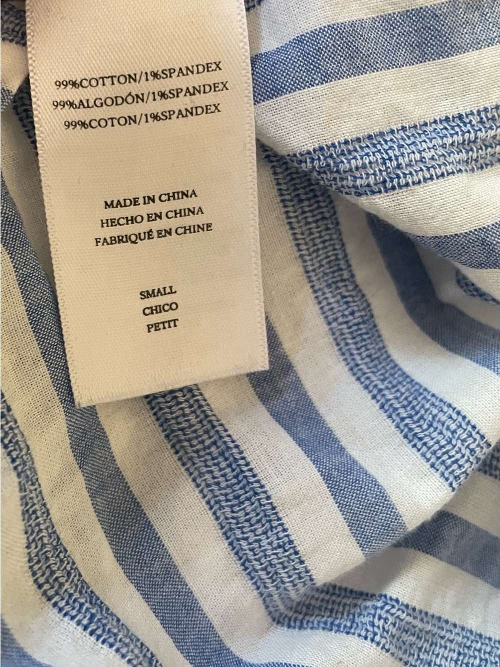 Rails Cotton Shirt Women’s Button Down Blue White Striped Long Sleeve Small - Picture 8 of 8